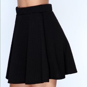 Urban Outfitters Black Textured Skater Skirt
